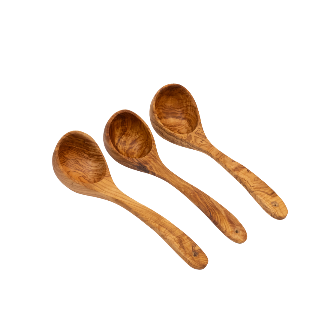 Heritage Olive Wood Soup Ladle Set