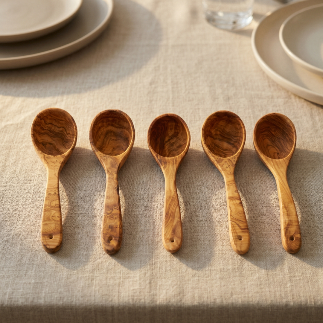 Heritage Olive Wood Soup Ladle Set