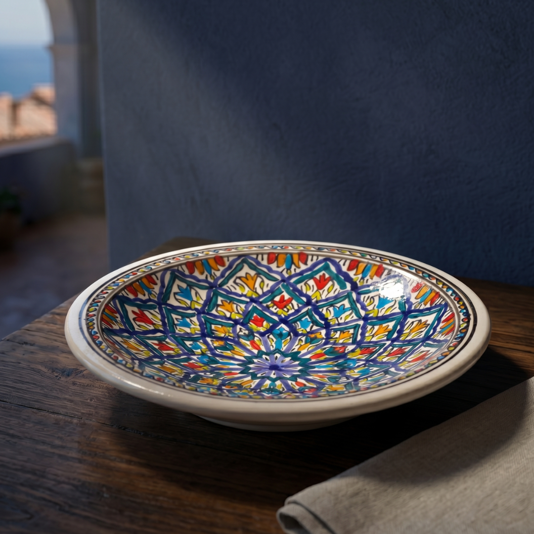 Mosaic Artisan Shallow Dish