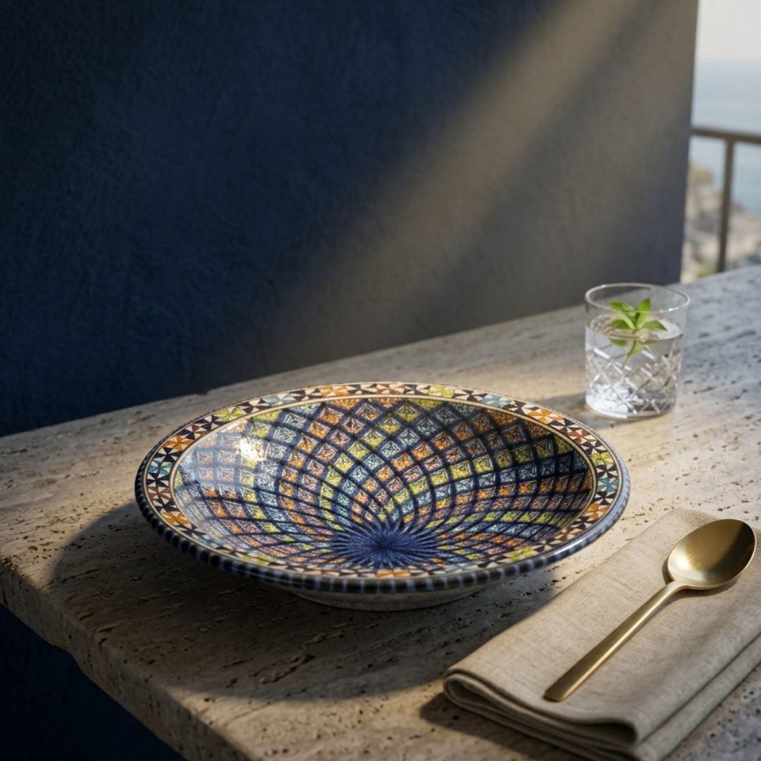 Mosaic Geometric Bowl