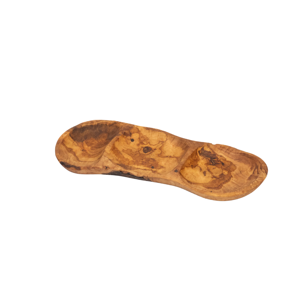 Elongated Trio Serving Boat