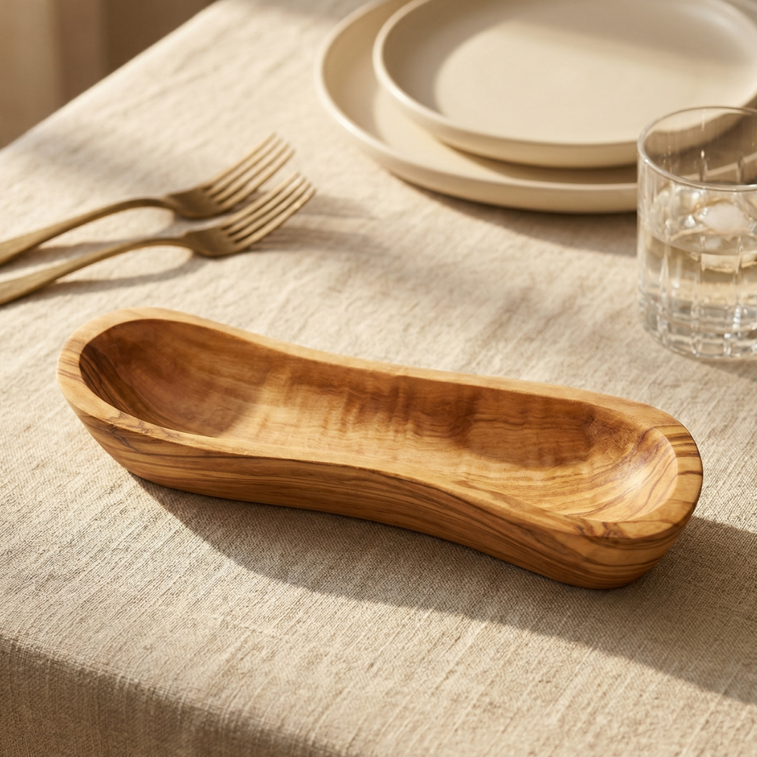 Heritage Olive Wood Boat Tray