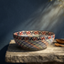 Colorful mosaic ceramic bowl for serving and decorative table displays
